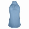 thumbnail image 6 of Halter Tops for Women Tie Back Sleeveless Dressy Casual Blouse Work Shirts Going out Summer Tank Tops, 6 of 7