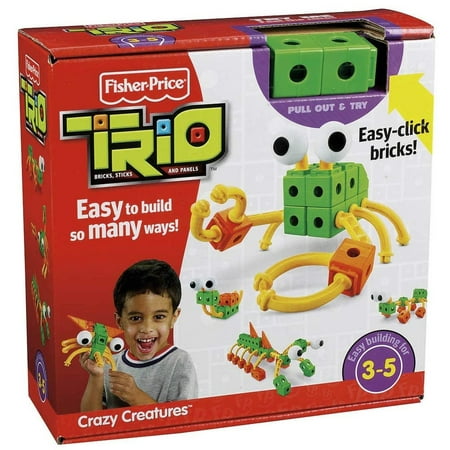 Fisher-Price TRIO Crazy Creatures Building Set With 54 Pieces