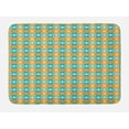 thumbnail image 1 of Geometric Bath Mat, Repetitive Intricated Mosaic Pattern in Aqua Colors and Tangerine Tones, Plush Bathroom Decor Mat with Non Slip Backing, 29.5" X 17.5", Apricot Dark Seafoam, by Ambesonne, 1 of 2