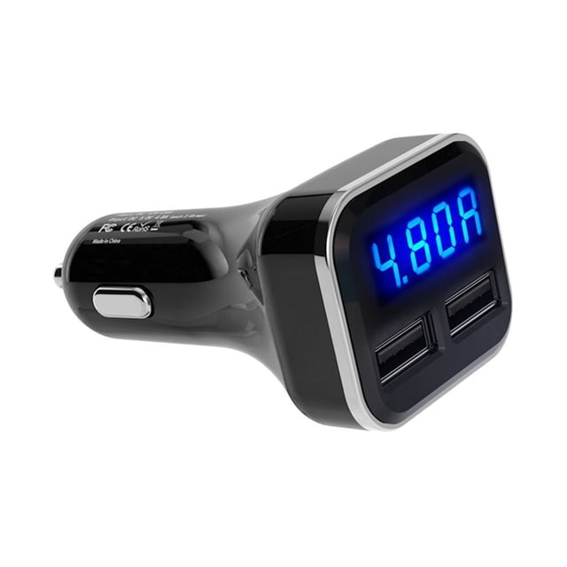Universal Dual USB 4.8A LED Cargador de coche Detección de corriente de voltaje inteligente Adaptador de carga rápida de teléfono móvil automático kenally DZ5747-00