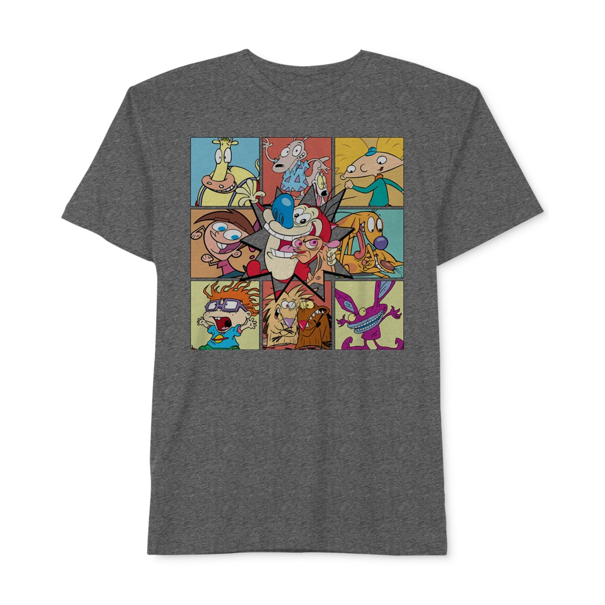 Nickelodeon - Nickelodeon Mens SS Graphic T-Shirt, Grey, X-Large ...