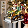 thumbnail image 6 of SLYNSHome Cartoon Christmas Truck Toys Hanging Decoration - 3.1 inch - Xmas Pendant Christmas Tree Engineering Vehicle Acrylic Ornaments (Santa Claus), 6 of 6