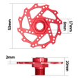 thumbnail image 5 of Adaptador de Cubo Hexagonal de Rueda de Disco de Freno de 4 Piezas de 17 mm para Arrma 1/7 Infraction Limitless Felony 1/8 RC, Piezas de Actualización Rojas, 5 of 5