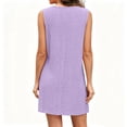 thumbnail image 7 of Bxsruta Women's Sleeveless Twist Knot Tunic Dress - Casual Crew Neck Knit Summer Mini Dress, Pullover Lightweight Soft Breathable Stretchy and Comfortable Fabric for Everyday Wear, 7 of 7