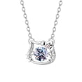thumbnail image 1 of sterling silver contour pendant necklace, girl's jewelry 18 necklace, fashionable accessory necklace, can be the gift for girls., 1 of 5