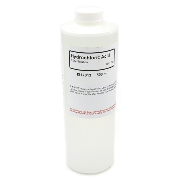 Hydrochloric Acid Solution, 1.0M, 500mL The Curated Chemical
