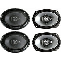 4 Kenwood 6" x 9" 400W 3Way Car Audio Flush Mount Coaxial Stereo Speakers 2Pairs
