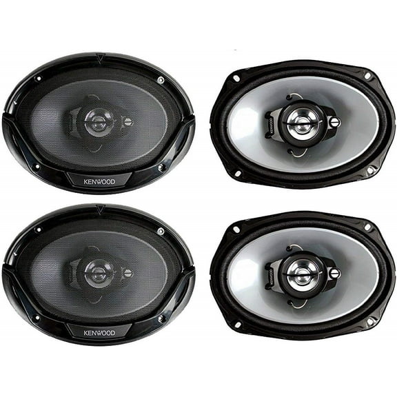 4 Kenwood 6" x 9" 400W 3Way Car Audio Flush Mount Coaxial Stereo Speakers 2Pairs