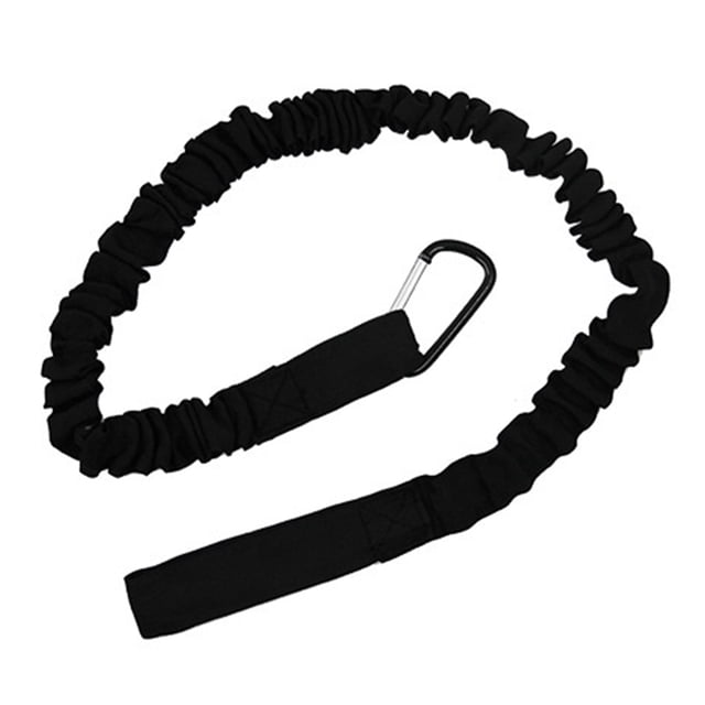 Cordón de pesca con gancho de seguridad, cuerda de amarre, accesorios para botes de remos (negro)