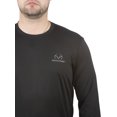 thumbnail image 4 of Realtree Men's Black Long Sleeve Performance Tee Shirt, Up to 3XL, 4 of 8