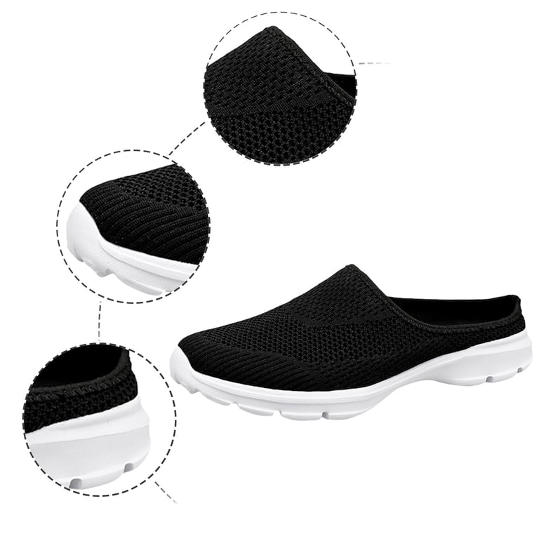 Oyedens Mens Mules Sneakers Wide Width Slip on Loafers Driving