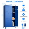 thumbnail image 6 of Gaeanet Metal Storage Lockers for Employees, 9 Door Steel Locker with Shelf & Hooks & Air Hole,Industrial Storage Locker for Gym,School,Office,Assembly Required,Blue, 6 of 7