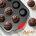 thumbnail image 7 of NutriChef 6-Piece Nonstick Bakeware Set Carbon Steel Baking Tray W/ Heat safe Red Silicone Handles, 7 of 7