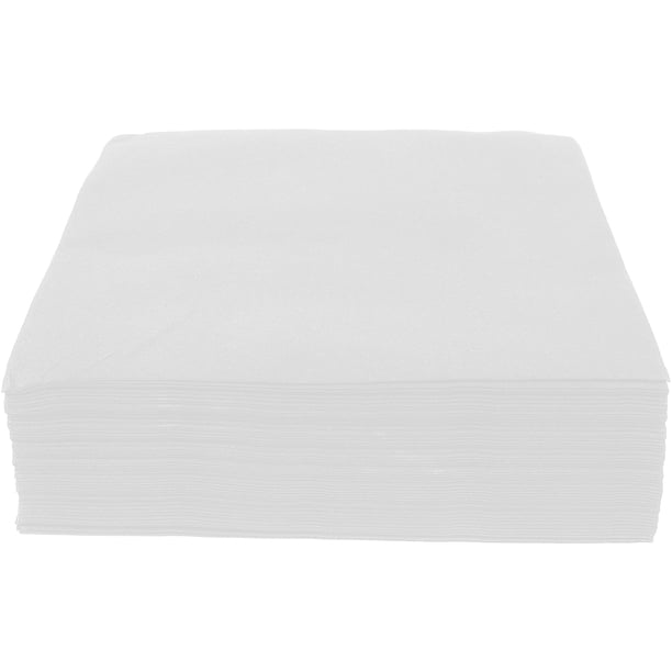 KAKOWELY 50 servilletas de papel desechables para cena, fiestas y fiestas, gruesas y en blanco.