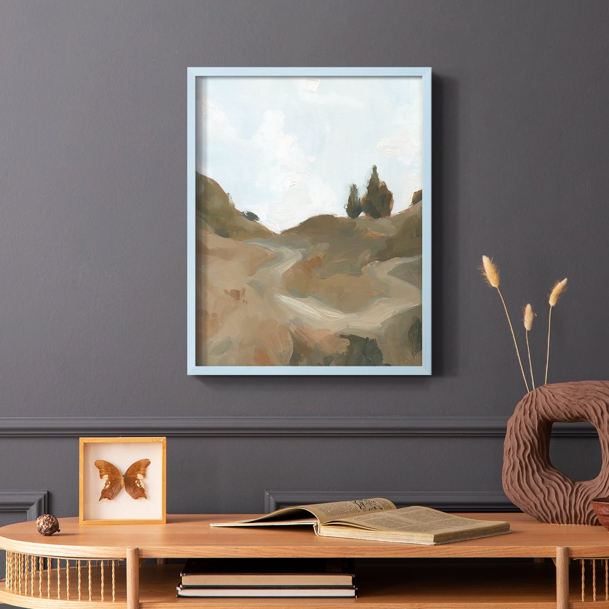 West Fork Hiking Trail III Framed Print in Blue Solid Wood 8 x 10 Framed Print
