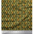thumbnail image 1 of Soimoi Rayon Crepe Fabric Leaves Small Print Fabric by Yard 46 Inch Wide, 1 of 1