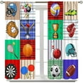 thumbnail image 3 of Basketball Curtains Boys Sport Kid Curtains for Bedroom, Basketball Sport Theme Window Treatments for Living Room,Teen Boys Girls Room Decor Drapes 2 Panel Sets,52x84 Inch, 3 of 6