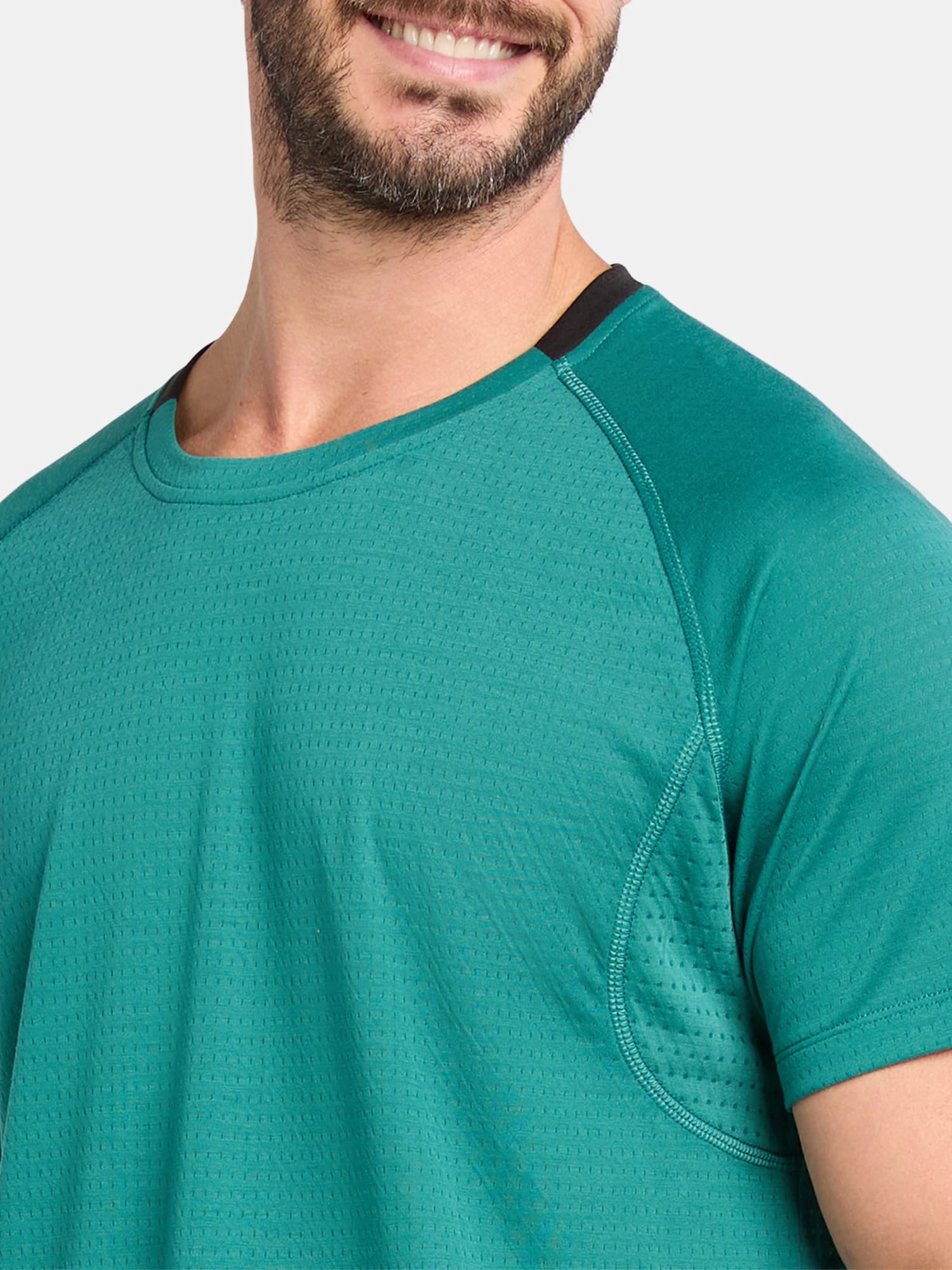 Athletic Works Men's and Big Men's Mixed Media Tee, Sizes XS-5XL