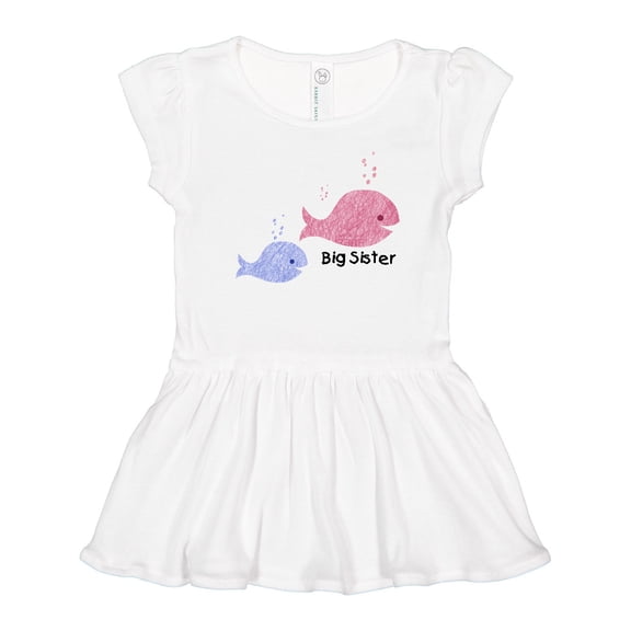Inktastic Big Sister with Lil' Brother Girls Toddler Dress
