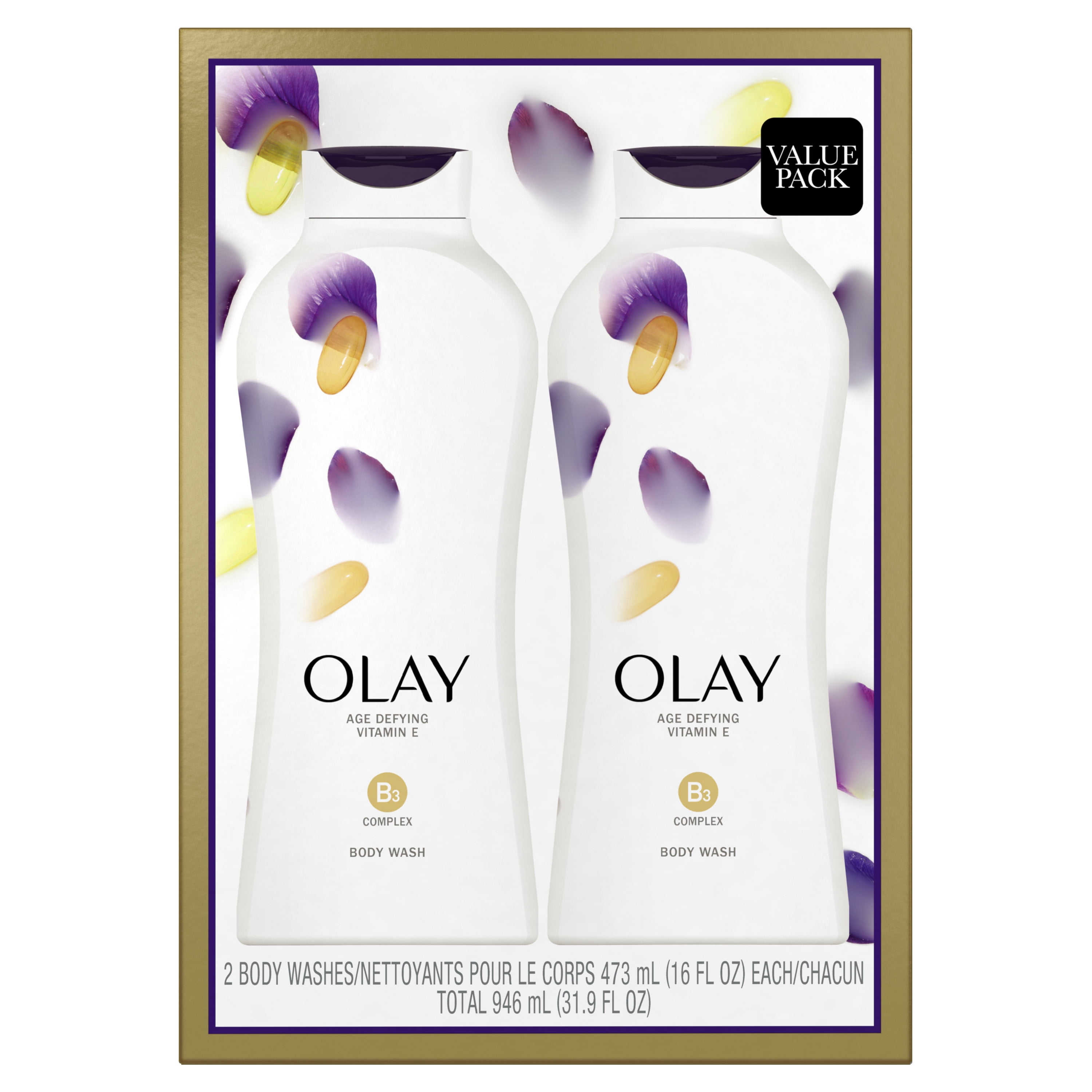 Olay Age Defying Body Wash with Vitamin E, 2x16 oz, 2 Pack Walmart
