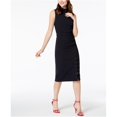 thumbnail image 1 of XOXO Vestido midi con cordones para mujer, negro, mediano, 1 of 1