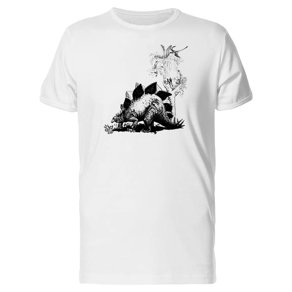 Dino Stegosaurus Sketch Tee Men's -Image by Shutterstock