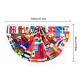 thumbnail image 4 of International Fan Flag Half Fan Banner 24 X 48 Inch Durable Polyester Patriotic Sports Event Decor Independence Day Soccer Theme Party Hanging Decoration Multi Nation Design 1, 4 of 8
