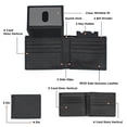 thumbnail image 2 of Wallet for Men Genuine Leather RFID Blocking Bifold Stylish Wallet with ID Window J.T.C, 2 of 6