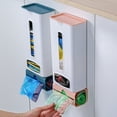 thumbnail image 4 of IBASETOY  Wall Hanging Garbage Bag Holder, Blue ABS, No Punch Installation, Sturdy Storage, 4 of 6