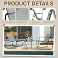 SUNCROWN 3Piece Outdoor Rocking Bistro Set, Patio Rockers Furniture