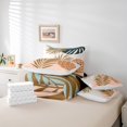 thumbnail image 6 of Manfei Tropican Plant Monstera 7pcs Bedding Comforter Set,Natural Plant Queen Bedding Sets,Prange Biege Queen Sheet Sets For Child,Luxury Bedroom Decor Reversible, 6 of 8