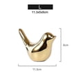 thumbnail image 5 of 2pcs Polar House Golden Bird Figurines Ceramic Bird Statues Animal Sculpture Home Decoration Crafts, 5 of 5