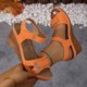 thumbnail image 4 of Sandalias de Cuña de las Mujeres Casuales de Moda Primavera Verano Versátil Tacón de Playa de Pie Abierto Grueso-Soldado con Correa de Tobillo Sandalias, 4 of 9