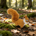 thumbnail image 2 of Squirrel Stuffed Animal with Fluffy Tail, Brown and White, for Nature Lovers, Plush Toys, 2 of 3
