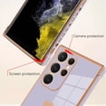 thumbnail image 2 of for Samsung Galaxy S23 Ultra 5G Case Heart Plating Electroplate Luxury Elegant Case Camera Protector Soft TPU Shockproof Protective Corner Back Cover Galaxy S23 Ultra 5G Case -Purple, 2 of 11