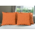 thumbnail image 6 of Ambesonne Orange Throw Pillow Cover 4 Pack, Abstract Fish Scales, 24", Burnt Orange, 6 of 7