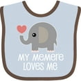 thumbnail image 3 of Inktastic Memere Grandma Loves Me Boys or Girls Baby Bib, 3 of 4