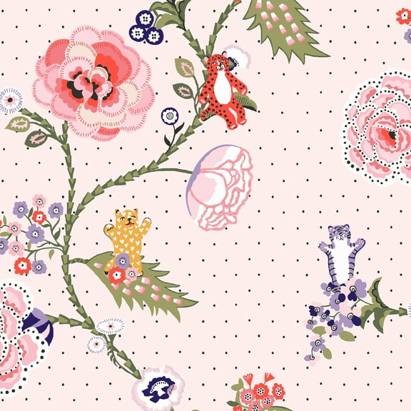 Cath Kidston Catnip Pink Wallpaper