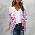 thumbnail image 1 of Cárdigan de manga larga para mujer, blusa informal estampada con bolsillo, abrigo tipo cárdigan para mujer, 1 of 5