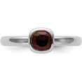 thumbnail image 4 of Avariah Diamonds Solid Sterling Silver Stackable Expressions Cushion Cut Garnet Ring - Ring Size 8.0, 4 of 8