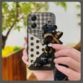 thumbnail image 2 of LYM-Phone Case For MOTO G Stylus 5G 2024, protective case Waterproof cute soft case Bear bracelet silicone Cartoon Anti-knock Dirt-resistant Simplicity Back Cover Black pearl pendant, 2 of 9