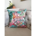 thumbnail image 4 of Aloha Turquoise Square Outdoor Throw Pillow （Set of 2), 4 of 4