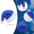 thumbnail image 3 of Chisander Gorros De Papá Noel Gorro De Navidad Para Adultos Unisex Felpa Azul Con Puños Blancos Gorro De Navidad De Tela Para Navidad Año Nuevo Suministros Festivos Para Fiestas, 3 of 5