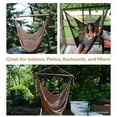 thumbnail image 6 of Sunnydaze Soft-Spun Polyester Rope Indoor or Outdoor Hammock Hanging Chair, Mocha, 6 of 11
