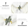 thumbnail image 2 of 4 Pcs Pineapple Napkin Buttons Holder Cactus Buckles Alloy Hawaiian Decor Creative Holders Tabletop Decorations, 2 of 6