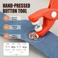 thumbnail image 6 of Five Claw Buckle Tool Set, Metal Snap Buttons with Fastener Pliers, Snap Button DIY Craft Kit for Clothing, Leather Crafting and Sewing Projects(Silver, 200 Buttons), 6 of 17