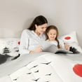 thumbnail image 5 of Homewish Japanese Ukiyo-E Full Size Comforter Sets,Painting Art Bedding Comforter Set,White Gray Bedding Sets For Adults,Breathable Home Decor Reversible,3pcs, 5 of 8
