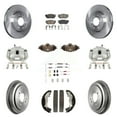 thumbnail image 1 of Transit Auto Front Rear Disc Brake Caliper Rotors Drums Ceramic Pads Shoes Wheel Cylinders and Hardware Kit (11Pc) for Car Hyundai Accent Kia Rio Rio5 KC8-100934T, 1 of 11