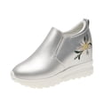 thumbnail image 2 of KaLI_store Womens Loafers Women's Slip On Sneakers, Casual Everyday Shoes with Drop-in Heel & Breathable Mesh Design, Lightweight & All-Day,Silver,8.5, 2 of 6