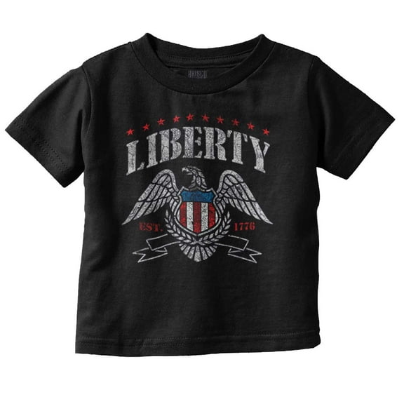 Americana Liberty USA Flag Patriot Toddler Boy Girl T Shirt Infant Toddler Brisco Brands 6M